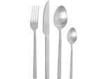 Besteck-Set PINTINOX "DUKE", silber (silberfarben, satin), 24 tlg., Edelstahl 18/0, Essbesteck-Sets, in moderner und zeitloser Formgebung