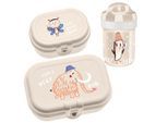 Lunchbox KOZIOL "VERY VERY TO GO", beige (almond), B:7,4cm H:23,4cm L:15,4cm, Kunststoff, Lebensmittelaufbewahrungsbehälter, Lunchbox, inkl. Trinkflasche, melaminfrei, CO² neutrale Produktion