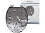 WC-Sitz SCHÜTTE "Grey Steel", grau, B:375cm L:435cm, MDF - Mitteldichte Holzfaserplatte, WC-Sitze, mit Absenkautomatik und Holzkern, MDF