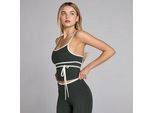 MP Damen Tempo Contrast Tie Top - Schwarz Verwaschen - S