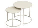 Carryhome Beistelltischset, Kaschmir, Metall, Holzwerkstoff, 2-teilig, rund, rund, 40x50x50 cm, Wohnzimmer, Wohnzimmertische, Satztische