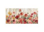 Euroart Leinwandbild, Mehrfarbig, Holz, Papier, Kiefer, Blumen, rechteckig, 115x55 cm, Keilrahmen, Bilder und Zubehör, Wandbilder, Leinwandbilder