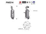 AS Ruß-/Partikelfilter, Abgasanlage fn5214 für Opel