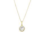 Kette mit Anhänger AMOR "2014374", gold (gelbgoldfarben, weiß), Halsketten, Damen, Gelbgold 375, L: 45, Made in Germany - mit Zirkonia (synth.)