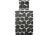 Wendebettwäsche PRIMERA "Perkal Bettwäsche", schwarz-weiß (schwarz, punk), B/L: 200cm x 135cm, 1 Stk., 1 Stk., Perkal, B/L: 80cm x 80cm, 2, Perkal, Obermaterial: 100% Baumwolle, Bettwäsche, Wendebettwäsche, glatte Oberfläche, perfekt für erholsame Nächte, atmungsaktiv