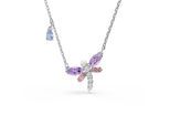 Kette mit Anhänger SWAROVSKI "Schmuck Geschenk 2026 CAPSULE Halskette", lila (metallfarben, kristallweiß, pink, lila, blau, weiß), Halsketten, Damen, Metall Perlen, Metall, Perlen, mit Swarovski Kristall, Zirkonia (synth.) - mit Swarovski Perle