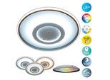 NÄVE LED Deckenleuchte "Livana", weiß, 1, Ø 70cm H: 6,2cm, 1 Stk., Leuchten, Dimmbar per IR-Fernbedienung, CCT, Memory, Nachlicht, Ø: 70 cm, LED Deckenleuchte