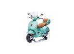 Chipolino Kindermotorrad Vespa GTS Super Heckstaufach Musik MP3 Licht 2-3 km/h grün