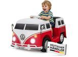 Kinder-Elektroauto VW T1 Camper Bus, Bremsautomatik, 3-5 km/h, Soft-Start, LED, Fernbedienung