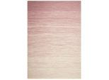 Teppich PAD "LEXON", rosa (pink), B:140cm H:5mm L:200cm, Baumwolle, Wolle, Teppiche, Teppich, handgewebt, reine Wolle, moderner Farbverlauf, Wohnzimmer