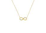 Kette mit Anhänger AMOR "Infintiy/Unendlichkeitschleife", weiß (gelbgoldfarben, silberfarben, weiß), Halsketten, Damen, Gelbgold 375, L: 45, mit Zirkonia (synth.)