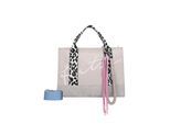 Schultertasche FRITZI AUS PREUSSEN "Tote Bag Limited Summer Leo Sand", Mädchen, Gr. B/H/T: 40cm x 29,5cm x 40cm, beige, Baumwollmischung, mehrfarbig, Taschen Schultertasche, mit abnehmbarer Kordel