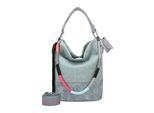 Schultertasche FRITZI AUS PREUSSEN "Olga Limited Leo Rainbow", Mädchen, Gr. B/H/T: 27cm x 37cm x 27cm, blau, Nylon, Taschen Schultertasche, mit abnehmbarem Brillenetui