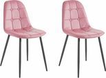 Essgruppe OTTO HOME, rosa (rosa, weiß hochglanz), Sitzmöbel-Sets, Essgruppe, Esstisch, Breite 160 cm und 4 Esszimmerstühle, Bezug in Kunstleder