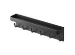 Schlüsselhalter , Schwarz , Metall , 7.5x6x24.5 cm , Garderobe, Schlüsselboards- & kästen