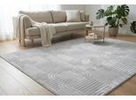 Teppich KAYOOM "Calma 125", grau (silber), B:120cm H:10mm L:160cm, Teppiche, Teppich, Kurzflor, 3-D Optik, Wohnzimmer