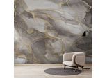 Fototapete SUPERFRESCO EASY "Marmor", gold, H:2,8m L:2,8m, Vlies, Tapeten, Design Tapeten