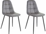 Essgruppe OTTO HOME, grau (grau, weiß hochglanz), Sitzmöbel-Sets, Essgruppe, Esstisch, Breite 160 cm und 4 Esszimmerstühle, Bezug in Kunstleder