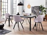 Essgruppe OTTO HOME, rosa (zement, rose), Sitzmöbel-Sets, Essgruppe, mit 4 Stühle