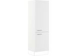 Seitenschrank IMPULS KÜCHEN "Valencia & Tirana", Breite/Höhe: 60/190,7 cm", weiß, B:60cm H:190,7cm T:57,6cm, Dekorfolie, Holzwerkstoff, Schränke, Seitenschrank, vormontiert, mit Drehtüren, mit verstellbaren Fachböden