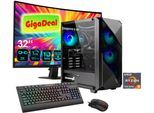 GAMEMAX Gaming-PC-Komplettsystem "GigaDeal Striker 2792 AMD Ryzen 5 7500F 16GB DDR5 1TB SSD RTX 5070", Energieeffizienz: G, schwarz, Microsoft Windows 11 Home (64 Bit), 16 GB RAM 1.000 GB SSD, Computer_Komplettsysteme, Windows 11, DDR5 RAM + Gigabyte GS32QCA LED-Monitor Curved, 80 cm 32", Gaming-PC-Komplettsystem