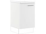 Spülenunterschrank IMPULS KÜCHEN "Valencia & Tirana", In zwei Breiten, Höhe: 72,3 cm", weiß, B:50cm H:72,3cm T:57,6cm, Dekorfolie, Holzwerkstoff, Schränke, Spülenunterschrank, vormontiert, mit Drehtür
