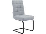 Esszimmerstuhl OTTO HOME "Nanaimo", grau (hellgrau, schwarz, hellgrau), B:47cm H:95cm T:59cm, Stoff, Stühle, Esszimmerstuhl, Stoff recyceltes Polyester, Sitz und Rücken gepolstert, Sitzhöhe 49 cm