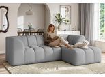 Ecksofa OTTO HOME "TUURE L-Form, Verlässliche Qualität, moderne Steppung, Breite 255cm", grau, B:255cm H:81cm T:177cm, 100% Polyester, Sofas, Ecksofa, Bubble Optik, moderne Steppung, hoher Sitzkomfort, Wellenunterfederung