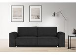 3-Sitzer OTTO HOME "BEATRICE, B: 250 cm - wahlweise mit Bettfunktion", grau (anthrazit), B:250cm H:92cm T:107cm, 100% Polyester, Sofas, 3-Sitzer, u. Bettkasten, incl. 2 Zierkissen