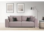 3-Sitzer OTTO HOME "BEATRICE, B: 250 cm - wahlweise mit Bettfunktion", rosa (rosé), B:250cm H:92cm T:107cm, Sofas, 3-Sitzer, u. Bettkasten, incl. 2 Zierkissen