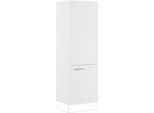 Seitenschrank IMPULS KÜCHEN "Valencia & Tirana", Breite/Höhe: 60/190,7 cm, mit Kleiderstange", weiß, B:60cm H:190,7cm T:57,6cm, Dekorfolie, Holzwerkstoff, Schränke, Seitenschrank, vormontiert, mit Drehtür, mit Innenschubkästen