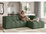 Ecksofa OTTO HOME "TUURE L-Form, Verlässliche Qualität, moderne Steppung, Breite 255cm", grün, B:255cm H:81cm T:177cm, 100% Polyester, Sofas, Ecksofa, Bubble Optik, moderne Steppung, hoher Sitzkomfort, Wellenunterfederung