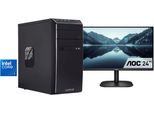 CAPTIVA Business-PC-Komplettsystem "Power-Starter I98-594 TFT Bundle", Energieeffizienz: E, schwarz, ohne Betriebssystem, 8 GB RAM 1.000 GB SSD, Computer_Komplettsysteme, Business-PC-Komplettsystem