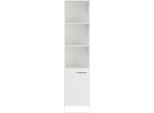 Seitenschrank IMPULS KÜCHEN "Valencia & Tirana", Breite/Höhe: 50/205,1 cm", weiß, B:50cm H:205,1cm T:57,6cm, Dekorfolie, Holzwerkstoff, Schränke, Seitenschrank, vormontiert, mit Drehtür, mit verstellbaren Fachböden