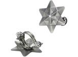 Dekoklammer LIEDECO "Orbit", grau (chromfarben), 2 Stk., Metall, Gardinenbefestigungen, für Gardinen, Vorhänge