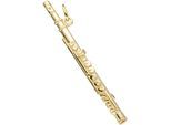 Kettenanhänger JOBO "Anhänger Musik Querflöte 45 mm", goldfarben, Schmuckanhänger, Damen, Silber 925 (Sterlingsilber), Kettenanhänger, 925 Silber vergoldet