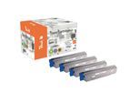 Peach O4405 4 Toner (bk, c/m/y) ersetzt OKI 44059165-68 für z.B. OKI MC 851 CDTN, OKI MC 851 CDXN, OKI MC 851 DN, OKI MC 851 DN plus (wiederaufbereitet)