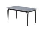 Möbelix , Grau, Schwarz , Metall, Keramik , Marmoroptik , oval , 160x90x76 cm , Esszimmer, Esszimmertische, Esstische