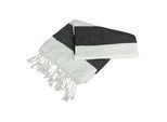 ARTG Hamamzz Hamam Antalya Gestreepte Handdoek (Wit/zwart)
