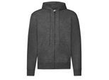 Fruit of the Loom Heren Classic Heather Hooded Jacket (Donkere Heide Grijs)