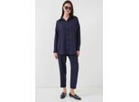 Leinenmix Langarmhemd und Hose Set