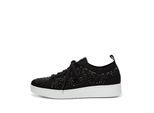 Fit Flop Dames Rally Crystal Gehaakte Sneakers (Zwart)