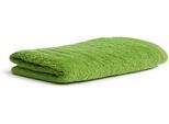 Badetuch MÖVE "Superwuschel", grün (peridot), B:100cm L:160cm, Walkfrottee, Baumwolle, Handtücher, Badetuch, Badetuch mit Bordüre, 100% Premium Cotton Baumwolle, einfarbig, weich