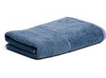Handtuch MÖVE "MÖVE Bamboo Luxe Handtuch", blau (steel blau), B:50cm L:100cm, Frottier, Frottier, Handtücher, besonders weich & voluminös