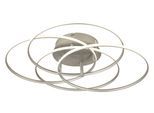 GLOBO LIGHTING Deckenleuchte "KOMBOS", nickel matt, Ø 51,5cm H: 11,4cm, 1 Stk., Leuchten, Deckenlampe Wohnzimmer-Leuchte Schlafzimmer-Leuchte Flur Küche, Deckenleuchte