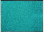 Fußmatte "CLEAN, Made in Belgium", blau (türkis), B:60cm H:8,5mm L:90cm, Polyamid, PRIMAFLOR-IDEEN IN TEXTIL, Teppiche, Schmutzfangläufer, Schmutzfangmatte, große Farbauswahl, waschbar