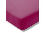 Spannbettlaken ESTELLA "Jersey-Stretch-Spannbetttuch", pink (fuchsia), B:150cm, Jersey-Elasthan, Obermaterial: 97% Baumwolle, 3% Elasthan, Bettlaken, Spannbettlaken, Der Maßanzug für die Matratze