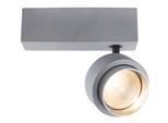 GLOBO LIGHTING Deckenleuchte "TIMO", grau, 1, H: 15cm, 1 Stk., Leuchten, Beton-Deckenleuchte dreh- und schwenkbar, inkl. Dekorglas LED 10W, Deckenleuchte