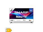 SHARP 50GJ4225E - 50 Zoll Fernseher (126 cm) 4K Ultra HD Roku TV - Streaming LED Smart TV (HDR10, HDMI, Receiver, WLAN)