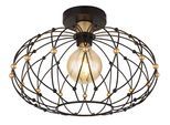 GLOBO LIGHTING Deckenleuchte "GREYS", schwarz (schwarz matt), Ø 40cm H: 25cm, 1 Stk., Leuchten, Deckenlampe Wohnzimmer-Leuchte Schlafzimmer-Leuchte Flur Küche, Deckenleuchte